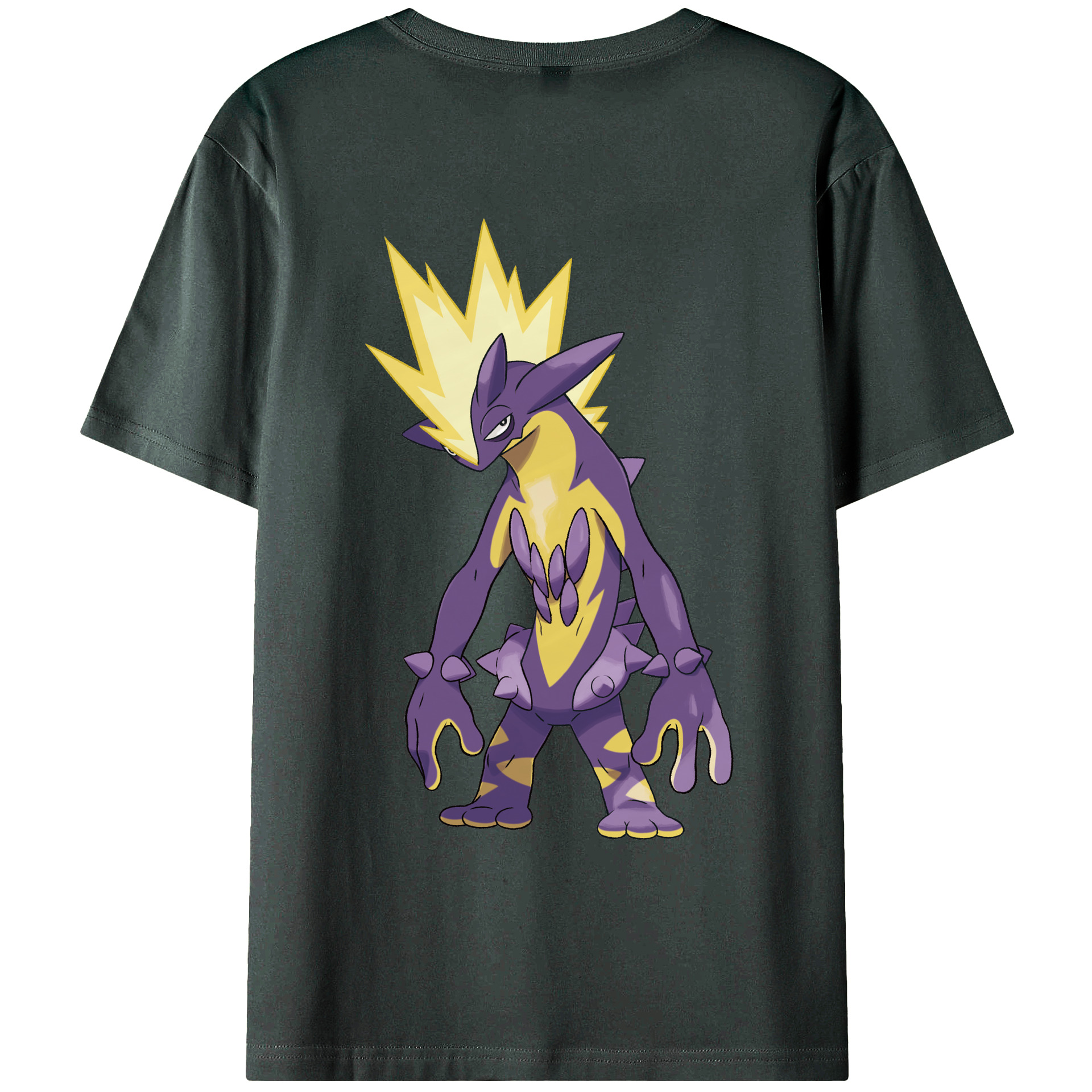 （画像用） ポケットモンスター Pokémon 綿100％ メンズ半袖Tシャツ（バックプリント） 通気性